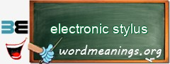 WordMeaning blackboard for electronic stylus